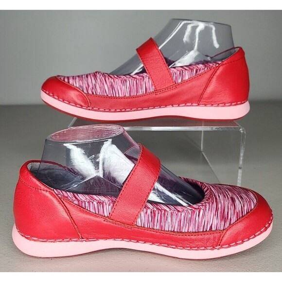 Alegria Red Mary Jane Slip On Shoes Clogs Womans Size 7 - 7.5 EU 37 Gem - 623 - Picture 2 of 12